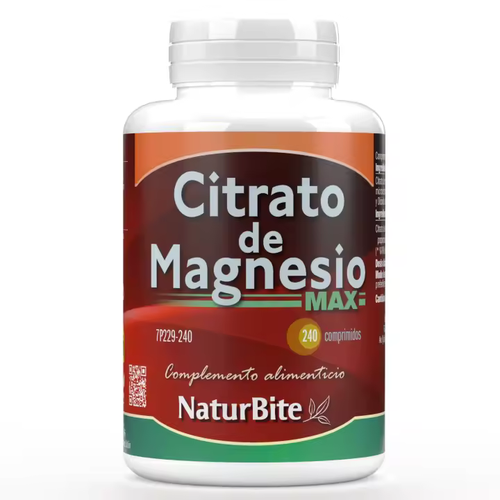 El Magnesio Más Potente. Citrato de Magnesio MAX de Naturbite. 250mg de Magnesio elemental en una sola pastilla. Nueva Fórmula con aún más potencia. Disfruta ahora del Mejor Magnesio de la Mejor Marca en Miravia - 1
