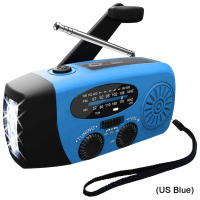 Radio De Emergencia Con Luz De LED Y Crank De Mano 2000mAh AM FM NOAA Solar Tenedor De Emergencias Y Camping Con Cargador De Power Bank - details 9