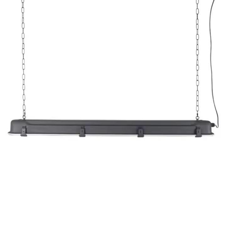 ORION91 Lámpara Colgante LED Industrial XL Color Negro 🖤 130 x 14 cm largo cadena 180 cm - SpazioLuzio - 1