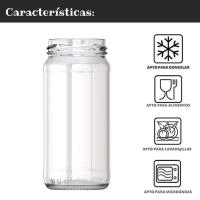 MundoTarros - Tarros de Cristal de 570 ml con Tapa de Rosca Hermética + Ebook de 102 Recetas - Frascos para Purés, Mermelada, Conservas, Salsas - Incluye Etiquetas - details 1