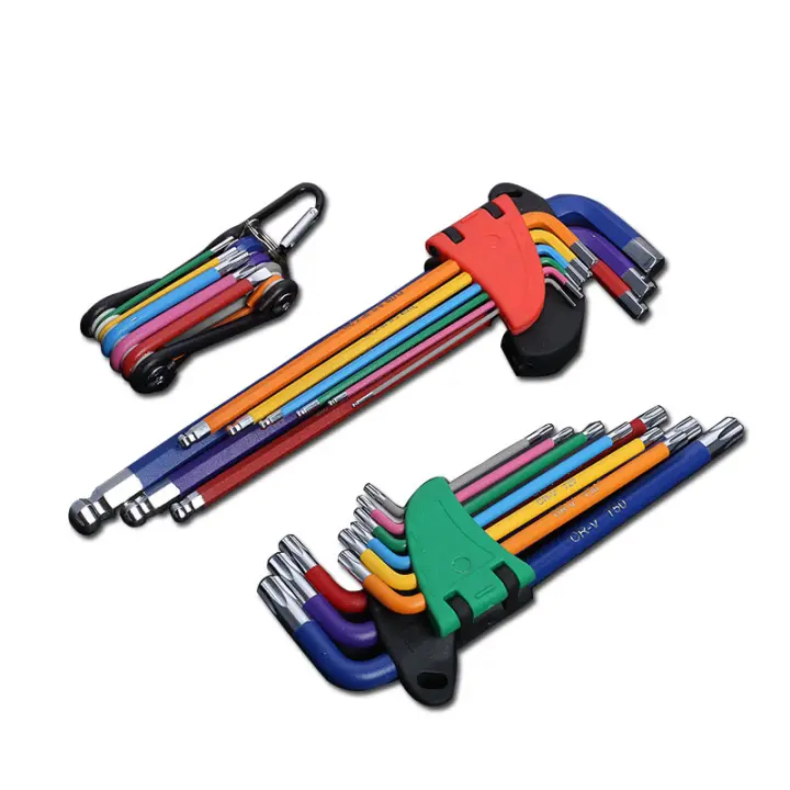 Juego De Llaves Hexagonales Allen Larga Mano 9PCS 1.5mm a 10mm Herramientas Manuales Para Reparación De Bicicletas Kit De Destornilladores Multifuncionales Antideslizantes - 1