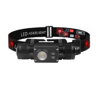 Linterna Frontal Tipo-C Con LED Blanco Rojo Regulable 18650 Para Caza Memoria Función Lámpara Frontal Recargable Impermeable - details 4