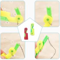 2 piezas de enhebrador de agujas, agujas de coser a mano de plástico, herramienta de enhebrado de bricolaje, enhebradores de agujas para coser a mano (color aleatorio) - details 2