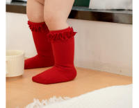 Calcetines De Encaje Para Bebés Y Niñas Infantiles Algodón Suave De Color Sólido Con Flor Adecuados Para Navidad Talla Grande Para 0-3 Años - details 9