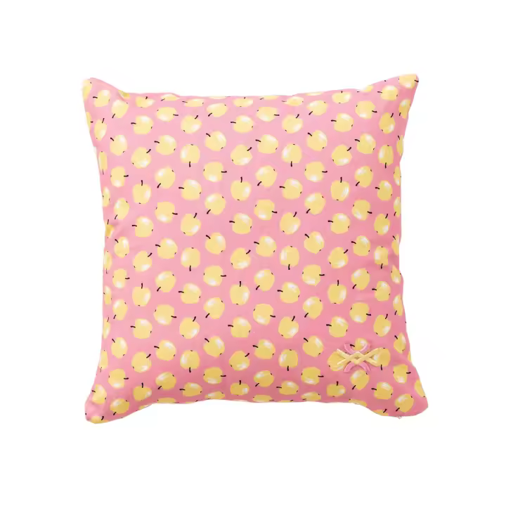 Cojin 40x40cm 144tc 100%algodon azul con cerezas amarillas benetton fruits be - 1