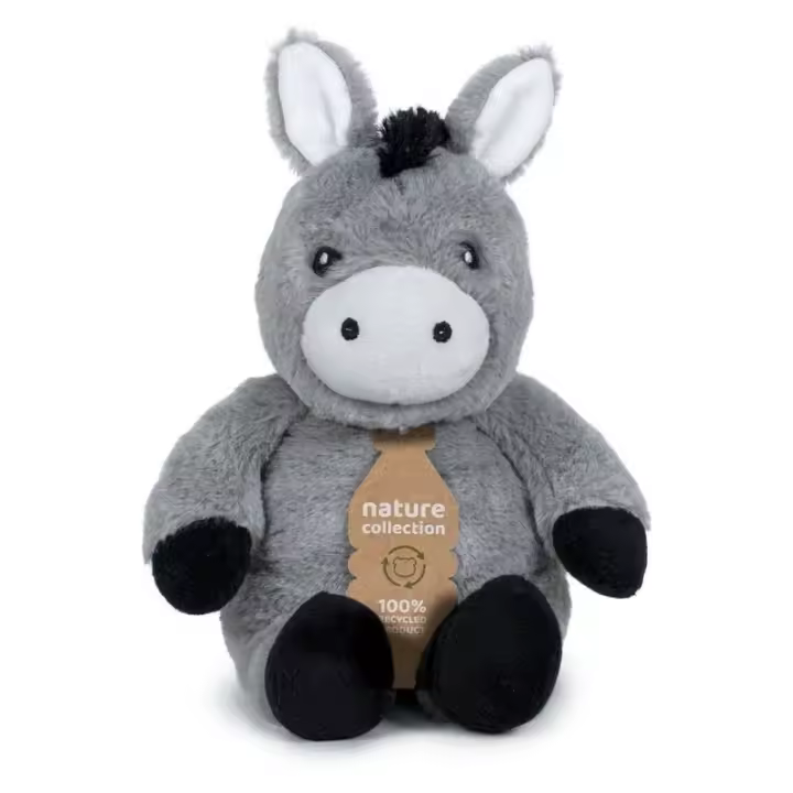 Muñeco de Peluche Burrito Gris Pelaje 30cm - 1
