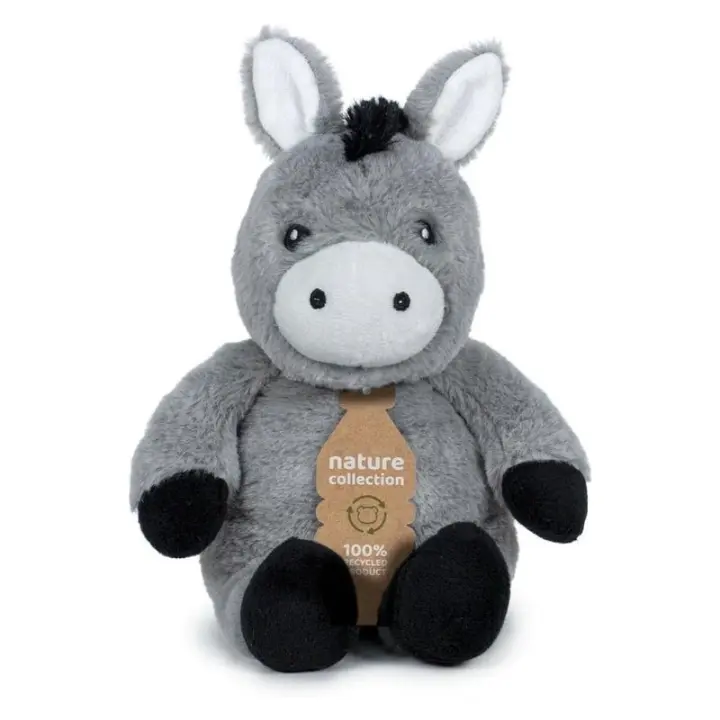 Muñeco de Peluche Burrito Gris Pelaje 30cm - 1