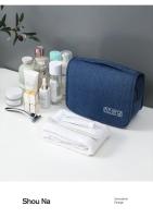 Bolsa De Viaje Portátil Para Hombres Y Mujeres Organizador De Maquillaje Impermeable De Tela Oxford Con Almacenamiento Y Cierre De Cremallera - details 10
