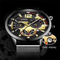 Reloj De Lujo Para Hombre En Malla Dorada Con Cuerda De Cuero Reloj De Cuarzo Negocios Reloj Luminoso Reloj Masculino Relogio Masculino - details 2