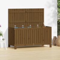 vidaXL Caja de almacenaje jardín madera de 121x55x64 cm en color Pino negro/Pino gris/Pino marrón miel y más - details 2