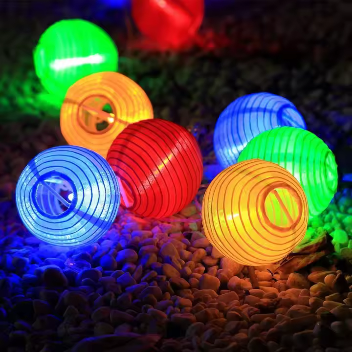 Lámpara De Luces Solares Impermeables Para Jardín 6.5M 30 LED Decoración Navideña Para Patio Garlanda De Farolillos - 1