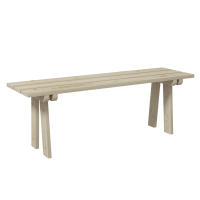 Outsunny Banco de Madera Banco de Jardín de 2 Plazas Carga 220 kg Banco de Exterior para Patio Terraza Piscina 130x38x45 cm Natural - details 0