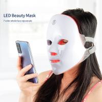 Máscara Facial LED Recargable De 7 Colores Terapia Fotónica Para Rejuvenecimiento De Piel Eliminación De Acné Y Arrugas Iluminación De Belleza - details 9