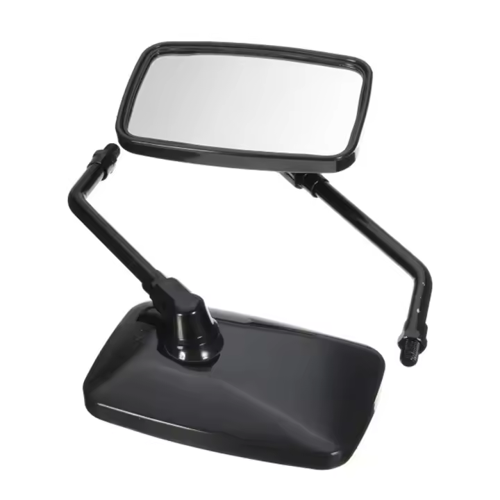 Par De Espejos Retrovisores Rectangulares Universales Para Motocicleta 10mm Para Honda Shadow VT750 VT1100 VF750 Vidrio Transparente Negro - 1