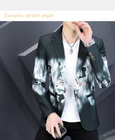 Chaqueta De Traje Impresionada Para Hombre Corte Slim Ajustado Casual Negocios Talla M-3XL Moda 2024 Ropa De Hombre - details 8