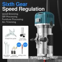 800W de alta potencia eléctrica fresadora de madera 33000 RPM para trabajar la madera de talla y recorte de la máquina de 6 velocidades de control de velocidad de grabado herramienta de fresado (Gabinete / Artesanía / Procesamiento de tablero de plástico) - details 1