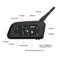 Casco De Motocicleta EJEAS V6 pro plus Con Intercomunicador Bluetooth 800M Para 6 Conductores Impermeable Compatible Con Todos Los Cascos - details 16