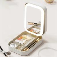 Caja De Maquillaje Portátil Con Espejo LED Y Gran Capacidad Bolsa De Cosméticos Con Almacenamiento Para Accesorios De Maquillaje - details 12