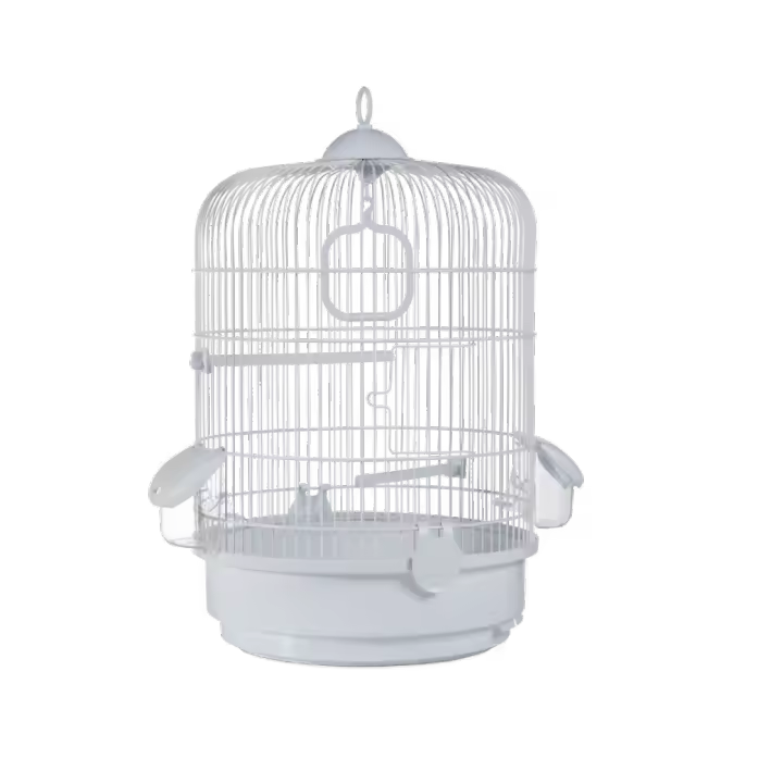 JAULA PAJARO 716 BLANCA GRIS - 1