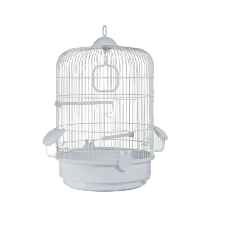 JAULA PAJARO 716 BLANCA GRIS - 1