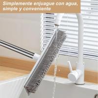 1Pcs Escoba De Goma Con Mango Cepillo De Piso Para Limpieza De Ventanas Y Rodillo Segmentado Con Gancho Herramienta De Limpieza Doméstica - details 1