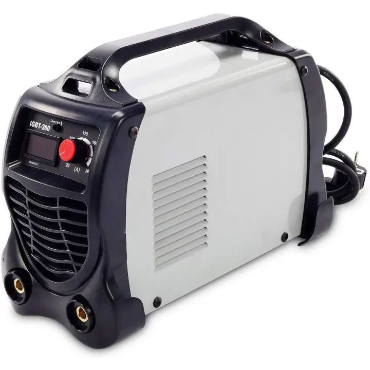 Soldador Inverter PROFESIONAL 300A - 15 KVA de Potencia Tecnologia IGBT Corriente Continua DC MMA Pantalla Incluye 2 Electrodos, Careta, Cepillo - Piqueta, Pinza Porta Electrodo Negativo - 1