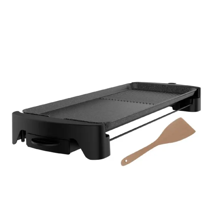 Cecotec Tasty&Grill 3000 RockWater L. Plancha de Asar Eléctrica con 2200 W Gran superficie 65x30cm Revestimiento Piedra RockStone Antiadherente Termostato Regulable. - 1