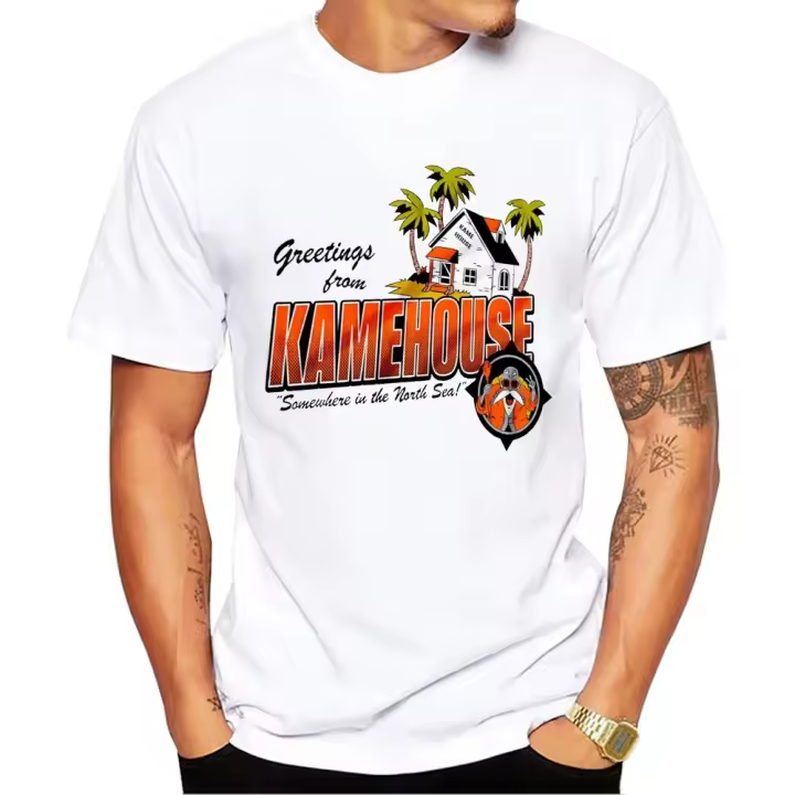 Camiseta Hattori Hanzo Para Hombre Kame House Print Estilo Casual Manga Corta Protección Solar Transpirable Y Ligera Ropa De Calle - 1