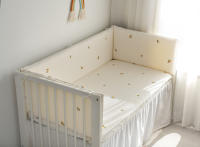 LALA - Bisel de cuna colchón estilo Korean, Cuna de Algodón, cuna para niños, colchón antichoque, protector de cuna extraible y lavable, - details 4
