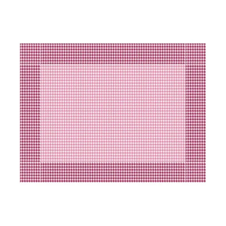 Estuche 500 Manteles Papel Individual 30x40cm. Decorado - Color - Pata Gallo Burdeos - 1
