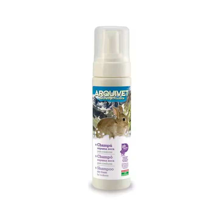 Arquivet Champú Espuma Seca para Roedores - 200 Ml | Suave y Refrescante - 1