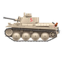 Bloques De Construcción De Tanque Ligero Tipo F 38-T De La Segunda Guerra Mundial WW2 Para Niños Juguetes Militares Alemanes Modelos De Soldados Y Tanques - details 5