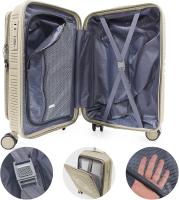 Maleta de viaje, equipamiento de mano robusta y duradero, ligero, beige - details 1