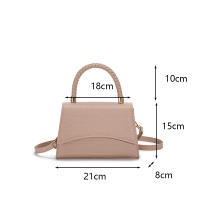 Bolso De Hombro De Cuero PU Sólido Para Mujer Bolso De Mano Pequeño De Diseñador Moda Bolso Cruzado De Lujo Con Asa Superior - details 28
