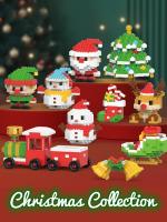 Juego De Regalos De Navidad Bloques De Construcción Con LED Santa Claus Reindeer Eve Puzzle Bloques De Tabla Decoración Para Niños Regalo De Navidad - details 0
