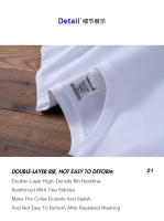 Camiseta De Algodón Peinado 6.7 Oz 190gsm Para Hombres Y Mujeres Camiseta De Verano Transpirable Y De Secado Rápido Uniforme De Equipo Personalizable Para Clase - details 14