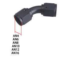 Codo De Manguera Hidráulica Universal 0-45-90-180 Grados Fitting De Hidráulica Para Aceite Y Refrigerador De Motor De Aluminio Sin Soldar AN6 AN8 AN10 - details 3