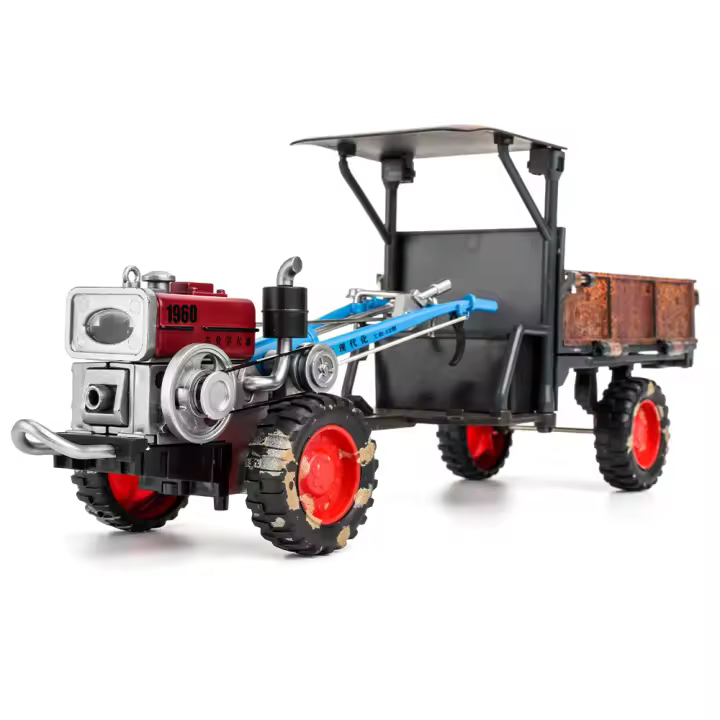 Camión Autobús De Metal 1/24 Escala Juguetes De Colección Para Niños Con Luz Y Sonido Retro Vintage Regalo De Cumpleaños Para Niño - 1
