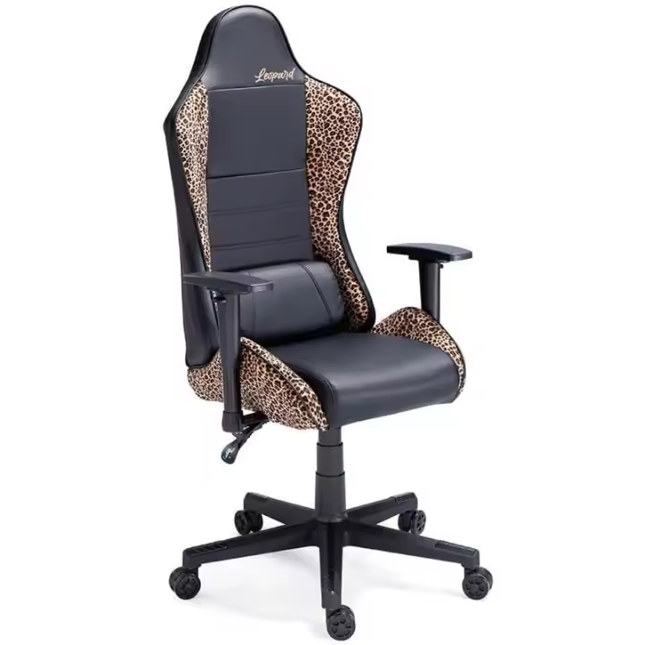 Silla Gaming Adec Jordan Negra/leopardo Ergonómica - 1