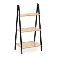 HOGUITA-Estantería Escalera de Bambú 3 y 4 Estantes, Estante de Almacenaje Multifuncional para Baño, Salón y Dormitorio, Estante Escalera para Organizar Espacios en el Hogar, Mueble de Almacenamiento Decorativo y Funcional - details 0