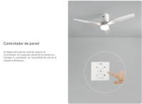 CREATE - Ventilador de techo 40W silencioso , Con luz, Ø132 cm, 6 velocidades, Color motor Arena   - WIND CALM - details 1
