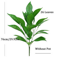 Ramas De Magnolia Artificial 76cm 26 Hojas Falsas De Banyan Hojas Verdes De Sansevieria Para Decoración De Jardín Y Exteriores En Casa - details 6