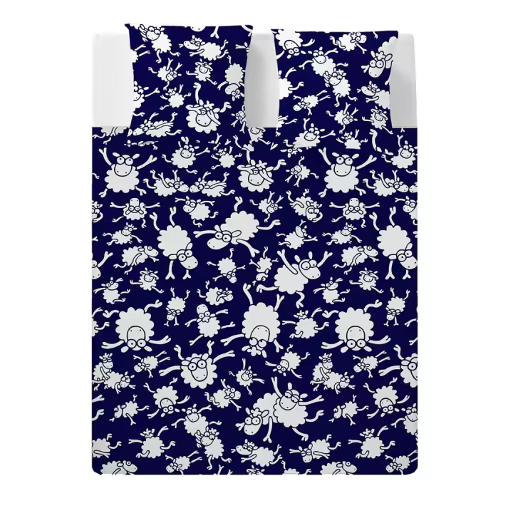 KUKUXUMUSU - Sábana encimera KAPUT 100% algodón 144 hilos, ropa de cama,disponible para cama de 90 cm (160x270 cm), 135 cm (210x270 cm), 150/160 cm ( 240x270 cm), 180 cm (270x270 cm). Fabricado en España. - 1
