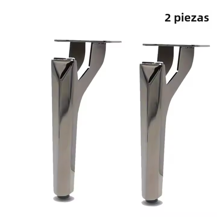 Pies De Sofá Elegantes De Metal 15cm Negro Versátiles Para Soportes De TV Mesas De Café Camas Armarios De Baño Muebles - 1
