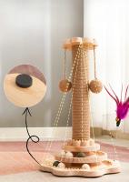 Juguete Para Gato Duradero Tablero De Rasguñado Con Eje Y Bolas Divertidas Columna De Agarre Para Gatos Material De Sisal - details 5
