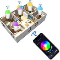 Bombilla LED E27 Bluetooth Inteligente Control Remoto Tuya APP Dimmable 9W RGB+CW+WW Cambio De Color Compatible IOS/Android Para Sala De Estar - details 6
