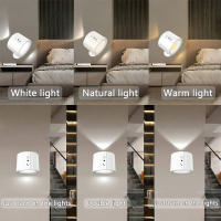 Lámpara De Pared LED Recargable USB Luz Nocturna Portátil Sin Cable Control Táctil Rotación De 360 Grados Para Lectura En La Cama Dormitorio - details 3