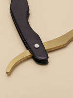 Cuchillo De Afeitar Manual Para Hombres Cuchillo De Afeitar Al Acero Inoxidable Con Soporte De Afeitado Profesional Cuchilla Recta Para Barba Y Peluca - details 3