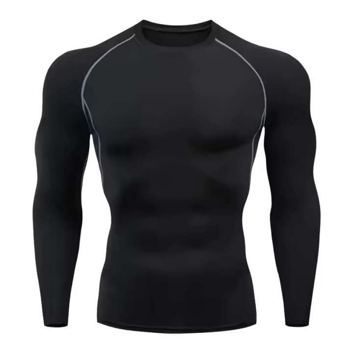 Camiseta De Running Para Hombre Camiseta De Deporte Compresión Rápida Secado Entrenamiento En El Gimnasio Jersey De Deporte - 1