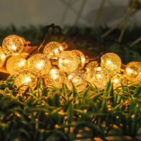 Luces De Cadena Solar De Cristal Globular IP65 39FT Con 100 LED Y 8 Modos De Iluminación Para Exterior Halloween Y Navidad Fiesta - details 15